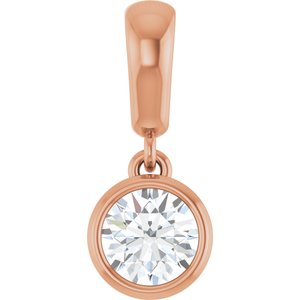 14K Rose Gold 4.8 mm Round Charm/Pendant Mounting