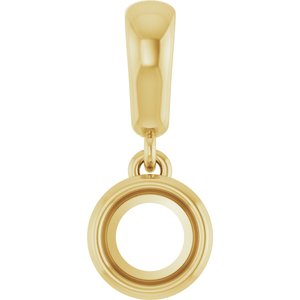 18K Yellow Gold 4.8 mm Round Charm/Pendant Mounting – image 2