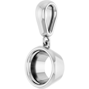 14K X1 White Gold 7 mm Round Charm/Pendant Mounting – image 4