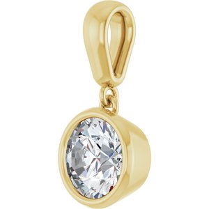 18K Yellow Gold 7 mm Round Charm/Pendant Mounting – image 3