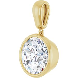 18K Yellow Gold 12 mm Round Charm/Pendant Mounting – image 3
