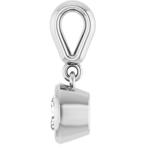 Platinum 5x5 mm Cushion Charm/Pendant Mounting – image 5