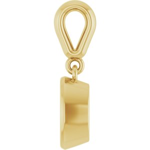 14K Yellow Gold 7x5 mm Oval Charm/Pendant Mounting – image 6