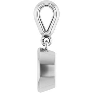 Platinum 7x5 mm Oval Charm/Pendant Mounting – image 6
