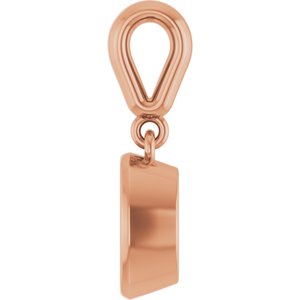 18K Rose Gold 7x5 mm Oval Charm/Pendant Mounting – image 6