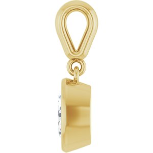 14K Yellow Gold 7x5 mm Oval Charm/Pendant Mounting – image 5