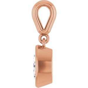 14K Rose Gold 7x5 mm Oval Charm/Pendant Mounting – image 5