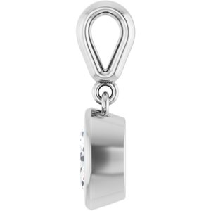 18K White Gold 7x5 mm Oval Charm/Pendant Mounting – image 5