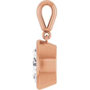 10K Rose Gold 10x8 mm Oval Charm/Pendant Mounting – image 5