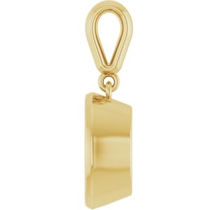 10K Yellow Gold 10x8 mm Oval Charm/Pendant Mounting – image 6