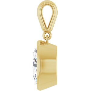 10K Yellow Gold 10x8 mm Oval Charm/Pendant Mounting – image 5