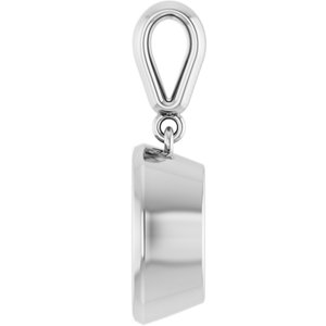18K White Gold 10x8 mm Oval Charm/Pendant Mounting – image 6