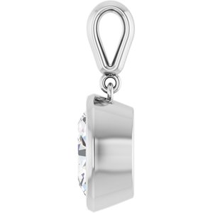14K X1 White Gold 10x8 mm Oval Charm/Pendant Mounting – image 5