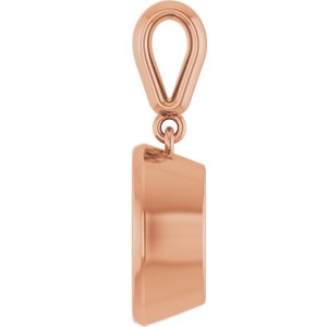 18K Rose Gold 10x8 mm Oval Charm/Pendant Mounting – image 6
