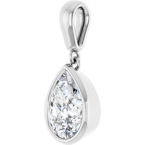 Sterling Silver 10x7 mm Pear Charm/Pendant Mounting – image 3