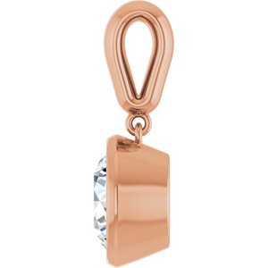 14K Rose Gold 9 mm Round Charm/Pendant Mounting – image 5