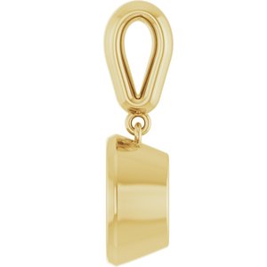 10K Yellow Gold 9 mm Round Charm/Pendant Mounting – image 6