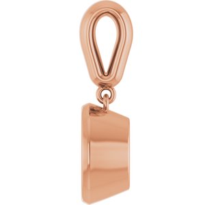 18K Rose Gold 9 mm Round Charm/Pendant Mounting – image 6