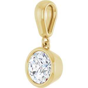 10K Yellow Gold 6.5 mm Round Charm/Pendant Mounting – image 3
