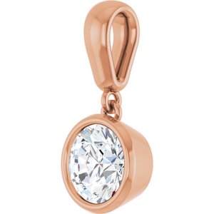 10K Rose Gold 6.5 mm Round Charm/Pendant Mounting – image 3