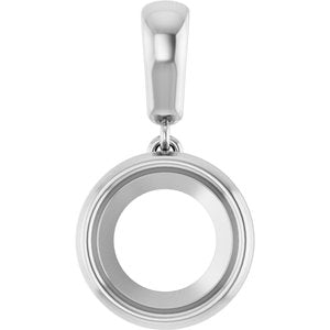 Platinum 8.8 mm Round Charm/Pendant Mounting – image 2