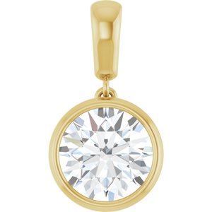 18K Yellow Gold 8.8 mm Round Charm/Pendant Mounting