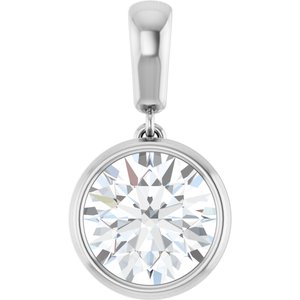 Continuum Sterling Silver 8.8 mm Round Charm/Pendant Mounting