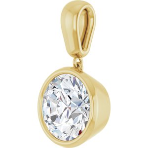 18K Yellow Gold 11 mm Round Charm/Pendant Mounting – image 3