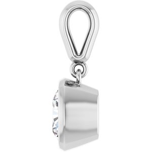 Continuum Sterling Silver 7x7 mm Cushion Charm/Pendant Mounting – image 5