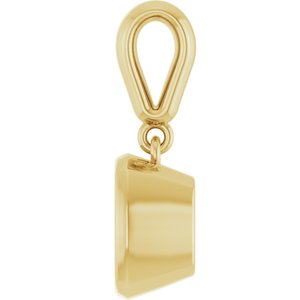 18K Yellow Gold 7x7 mm Cushion Charm/Pendant Mounting – image 6