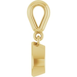 10K Yellow Gold 6x4 mm Pear Charm/Pendant Mounting – image 6