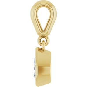 10K Yellow Gold 6x4 mm Pear Charm/Pendant Mounting – image 5