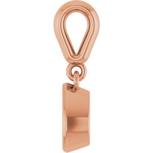 18K Rose Gold 6x4 mm Pear Charm/Pendant Mounting – image 6