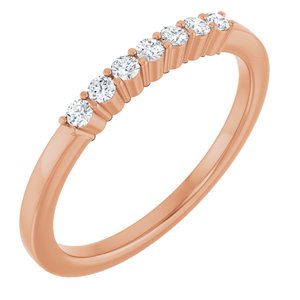 14K Rose Gold 1/8 CTW Natural Diamond Anniversary Band