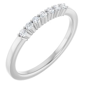Platinum 1/8 CTW Natural Diamond Anniversary Band