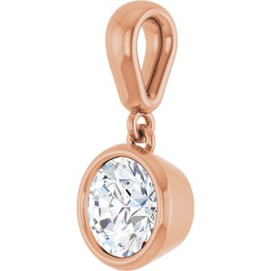 10K Rose Gold 6 mm Round Charm/Pendant Mounting – image 3