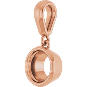 10K Rose Gold 6 mm Round Charm/Pendant Mounting – image 4