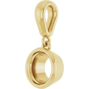 10K Yellow Gold 6 mm Round Charm/Pendant Mounting – image 4