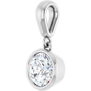 14K X1 White Gold 6 mm Round Charm/Pendant Mounting – image 3