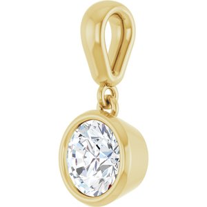 18K Yellow Gold 6 mm Round Charm/Pendant Mounting – image 3