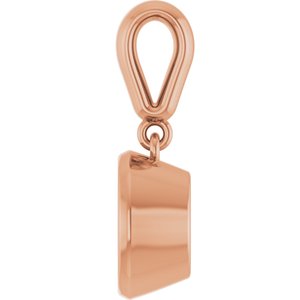 18K Rose Gold 7.4 mm Round Charm/Pendant Mounting – image 6