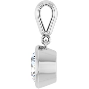 14K X1 White Gold 7.4 mm Round Charm/Pendant Mounting – image 5