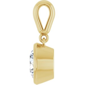 14K Yellow Gold 7.4 mm Round Charm/Pendant Mounting – image 5