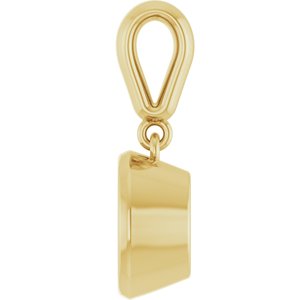 10K Yellow Gold 7.4 mm Round Charm/Pendant Mounting – image 6
