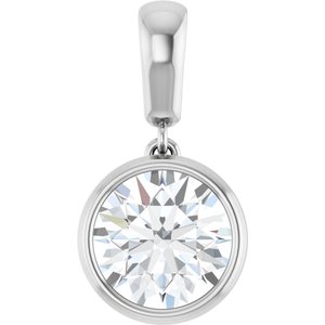 Continuum Sterling Silver 8.2 mm Round Charm/Pendant Mounting