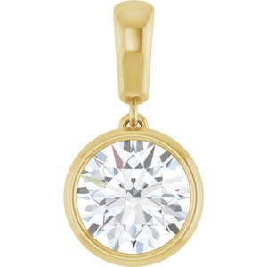 14K Yellow Gold 8.2 mm Round Charm/Pendant Mounting