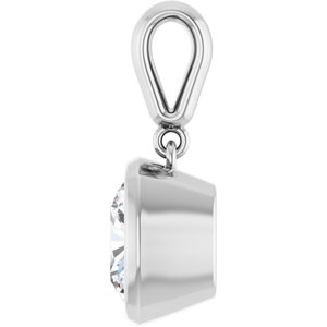 Sterling Silver 8x8 mm Cushion Charm/Pendant Mounting – image 5