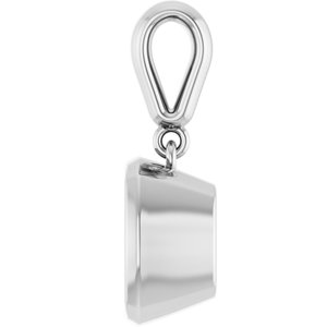Platinum 8x8 mm Cushion Charm/Pendant Mounting – image 6