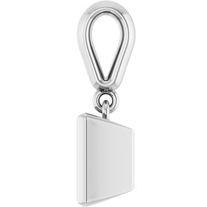 Platinum 6x6 mm Square Charm/Pendant Mounting – image 6