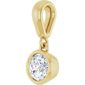 18K Yellow Gold 4.8 mm Round Charm/Pendant Mounting – image 3